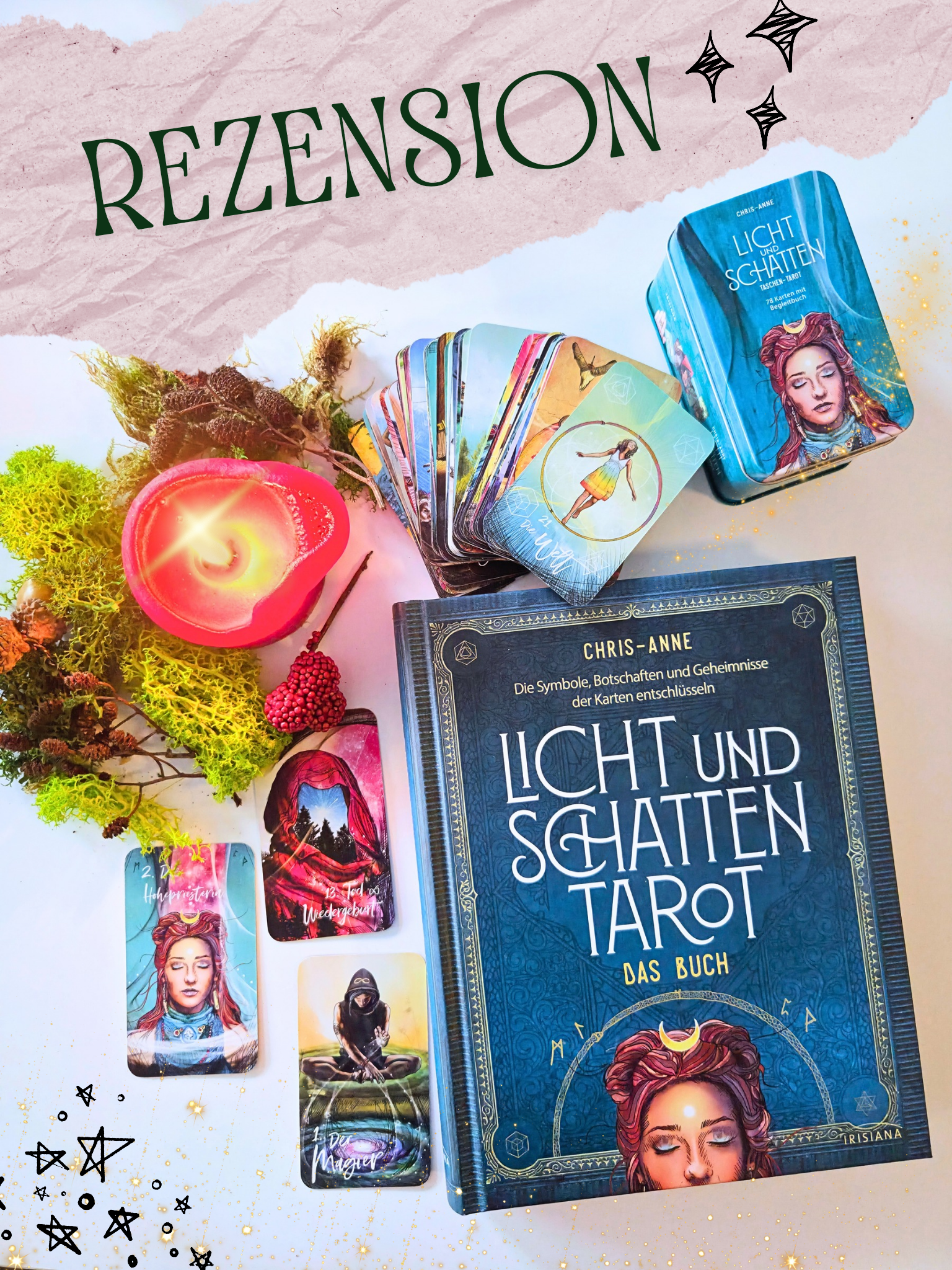 [Rezension] „Licht und Schatten Tarot – Das Buch“ und „Licht und Schatten Taschen-Tarot“ von Chris Anne